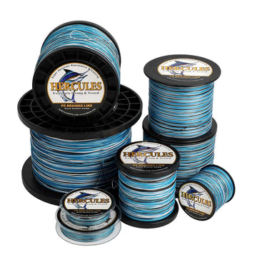 1500M 1640Yds Camo Blue 10lb-200lb HERCULES PE Braided Fishing Line 8 Strands HERCULES